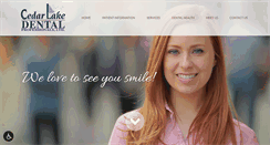 Desktop Screenshot of cedarlakedental.com