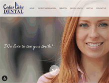 Tablet Screenshot of cedarlakedental.com